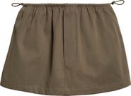 Alexander Wang Logo Elastic Cotton Twill Miniskirt