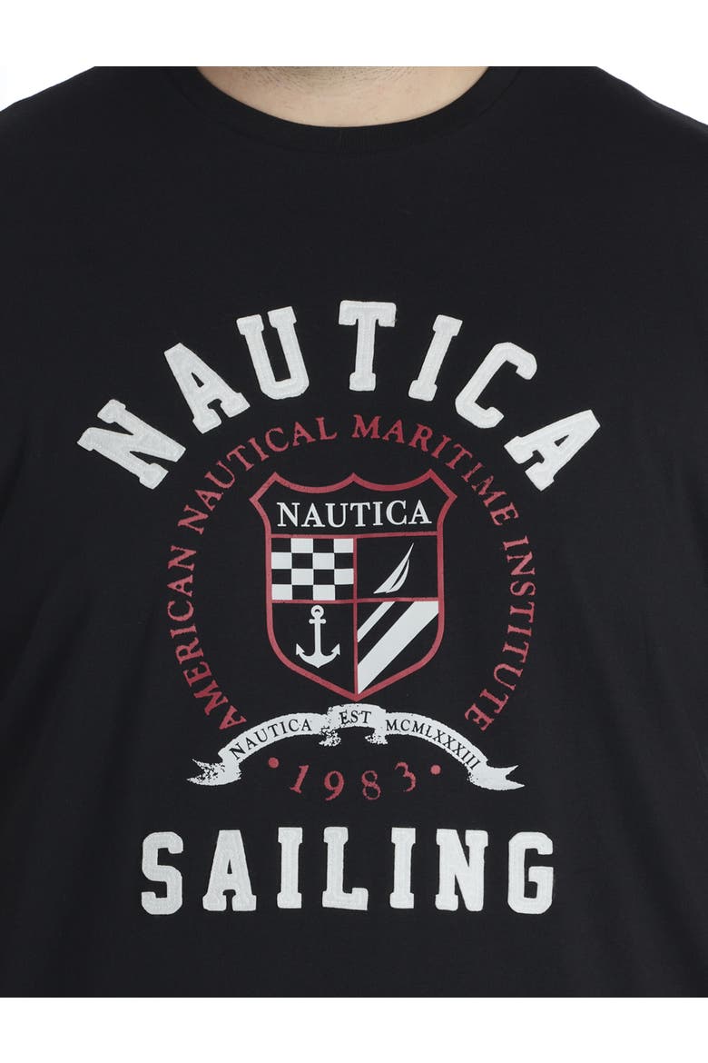 Big & Tall Sailing Graphic Tee, Alternate, color, TRUE BLACK