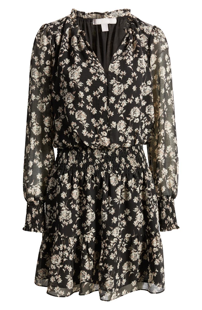 Chelsea28 Floral Print Long Sleeve Chiffon Dress, Alternate, color, 