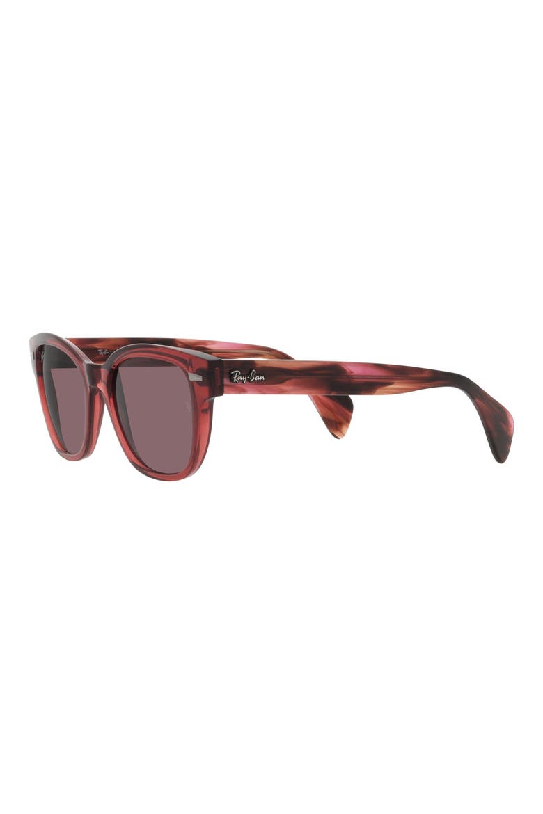 52mm Polarized Square Sunglasses, Alternate, color, TRANSPARENT PINK