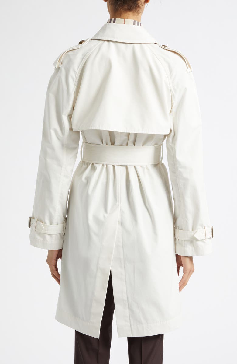 Burberry Belgravia Double Breasted Trench Coat, Alternate, color, Seashell White