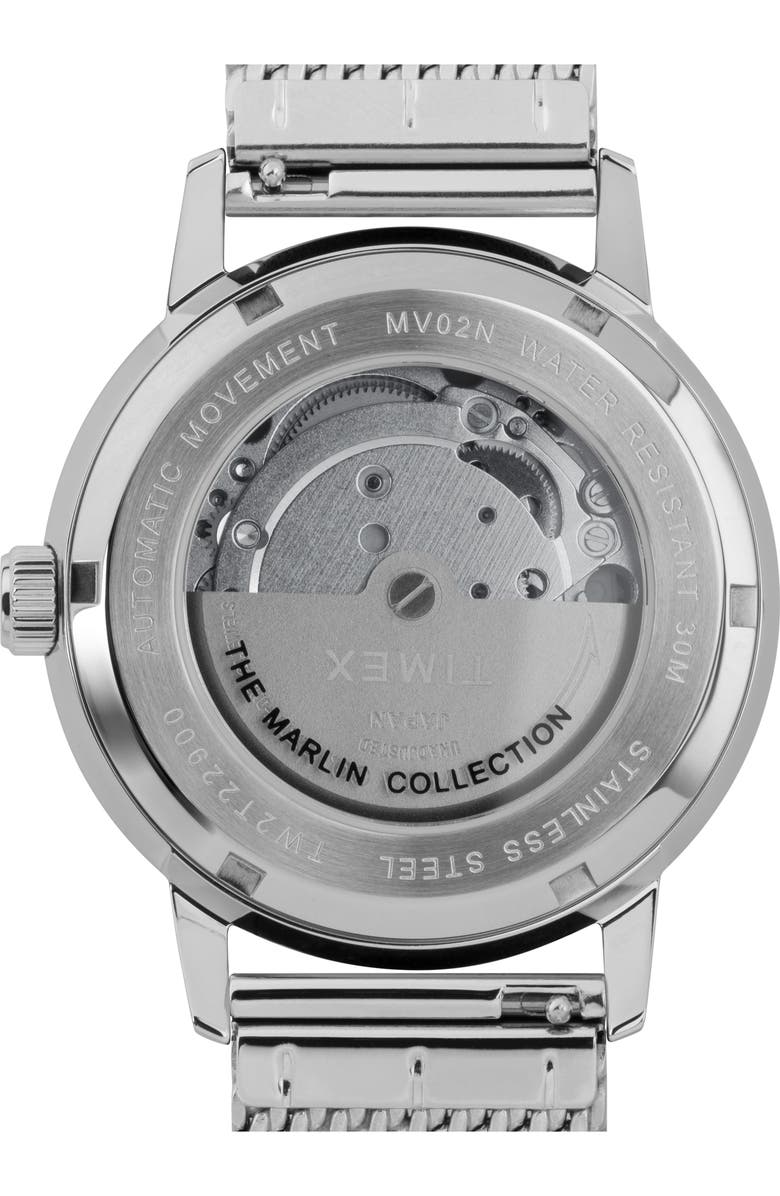 Timex<sup>®</sup> Marlin Mesh Strap Automatic Watch, 40mm, Alternate, color,