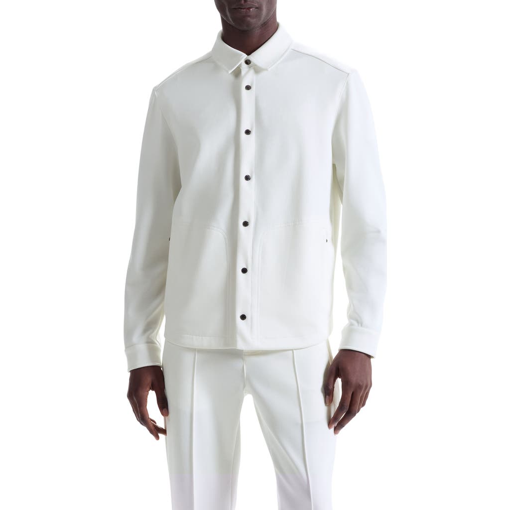 Bugatchi Soft Touch Snap-up Shirt In Gray