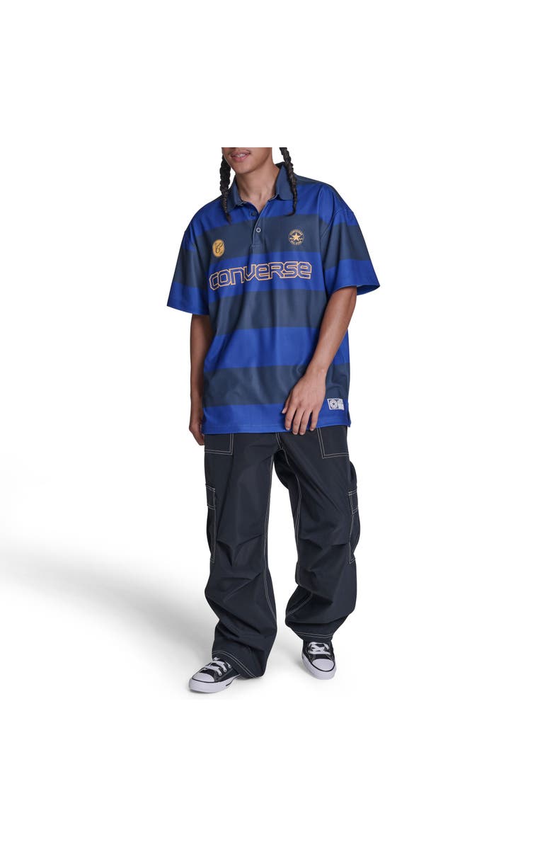 Converse Retro Chuck Short Sleeve Polo Shirt, Alternate, color, Converse Blue Multi