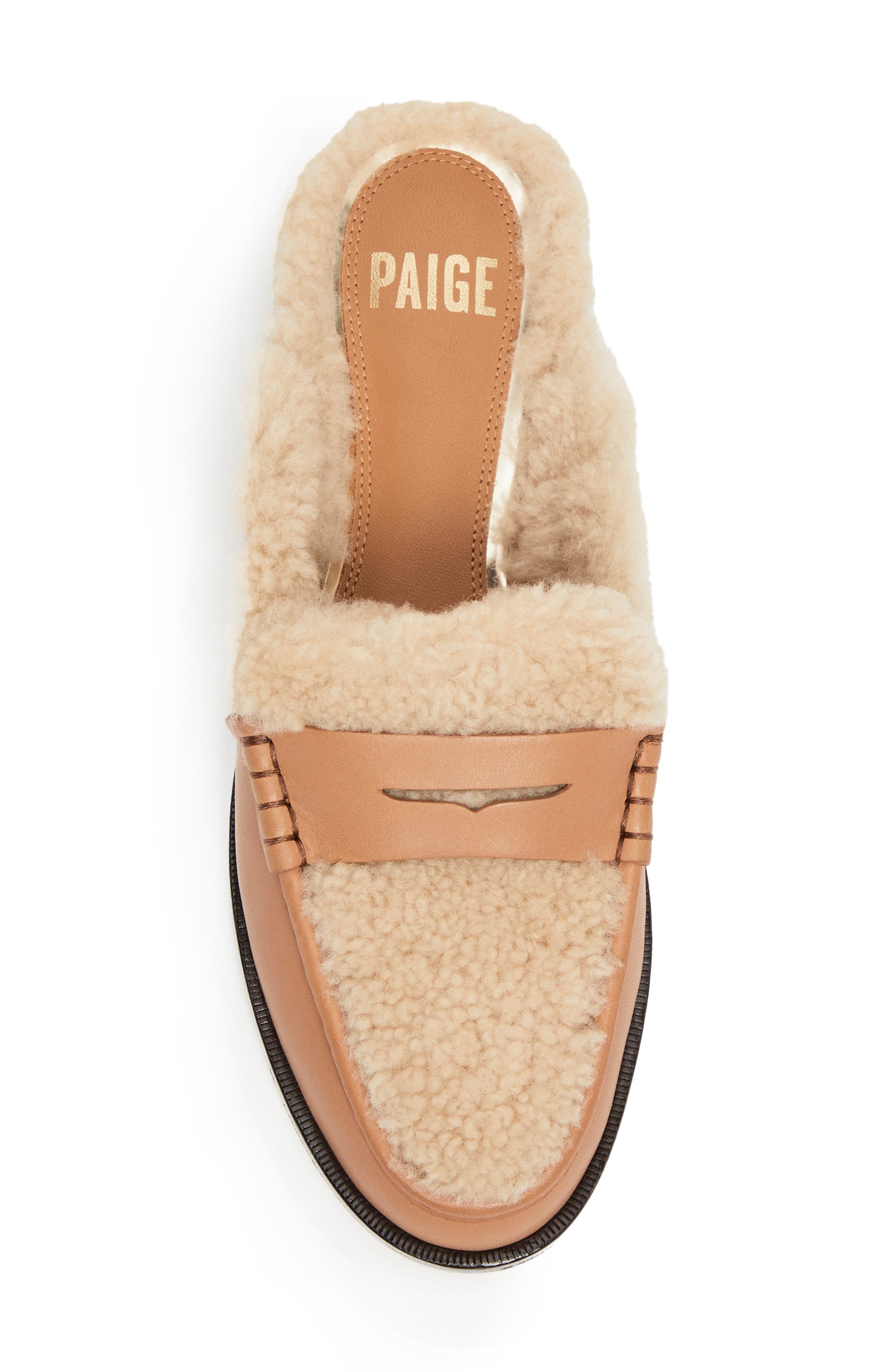 PAIGE Emmett Genuine Shearling Lined Loafer Mule, Alternate, color, 