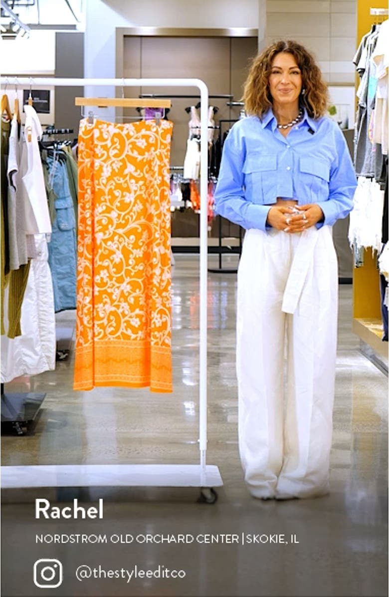 Floral Print Maxi Skirt, sales video thumbnail