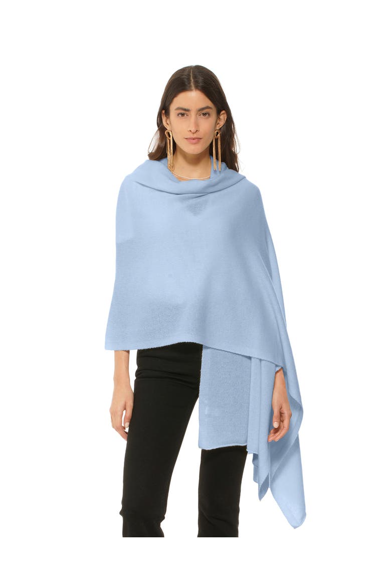 Pure Cashmere Feather-Light Maxi Wrap Stole, Main, color, Baby Blue