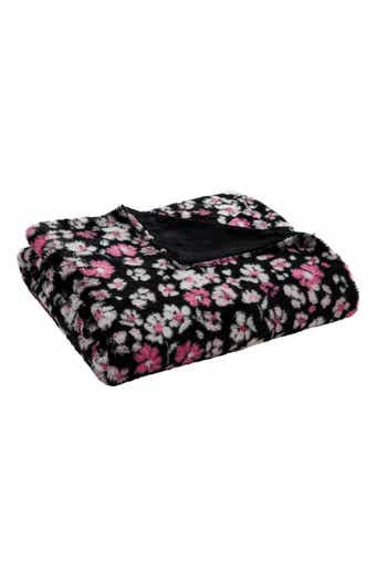 Betsey Johnson Leopard Rosettes Throw Blanket