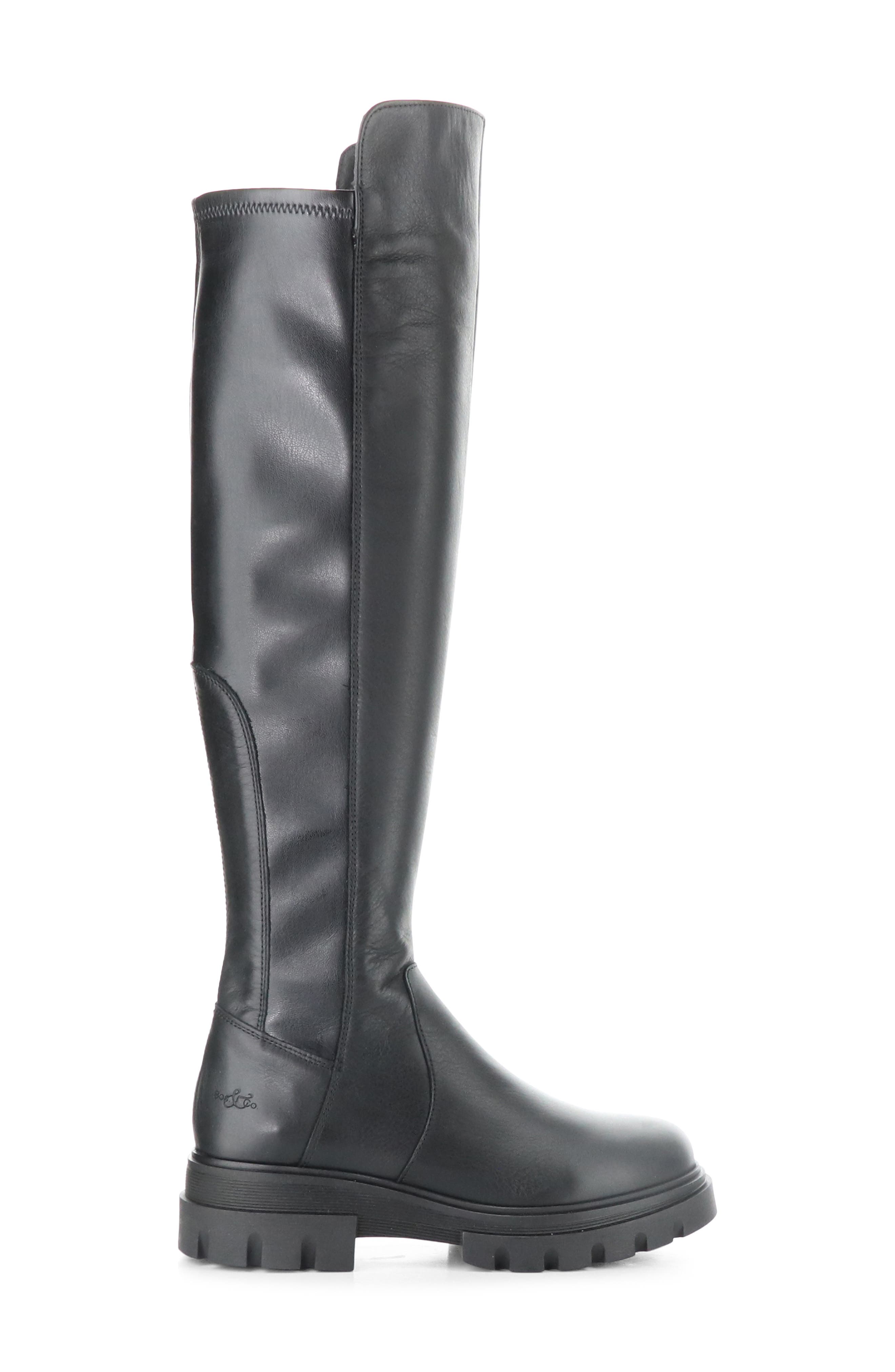 Bos. & Co. Fifth Waterproof Knee High Boot, Alternate, color, Black Feel/ Nappa Stretch