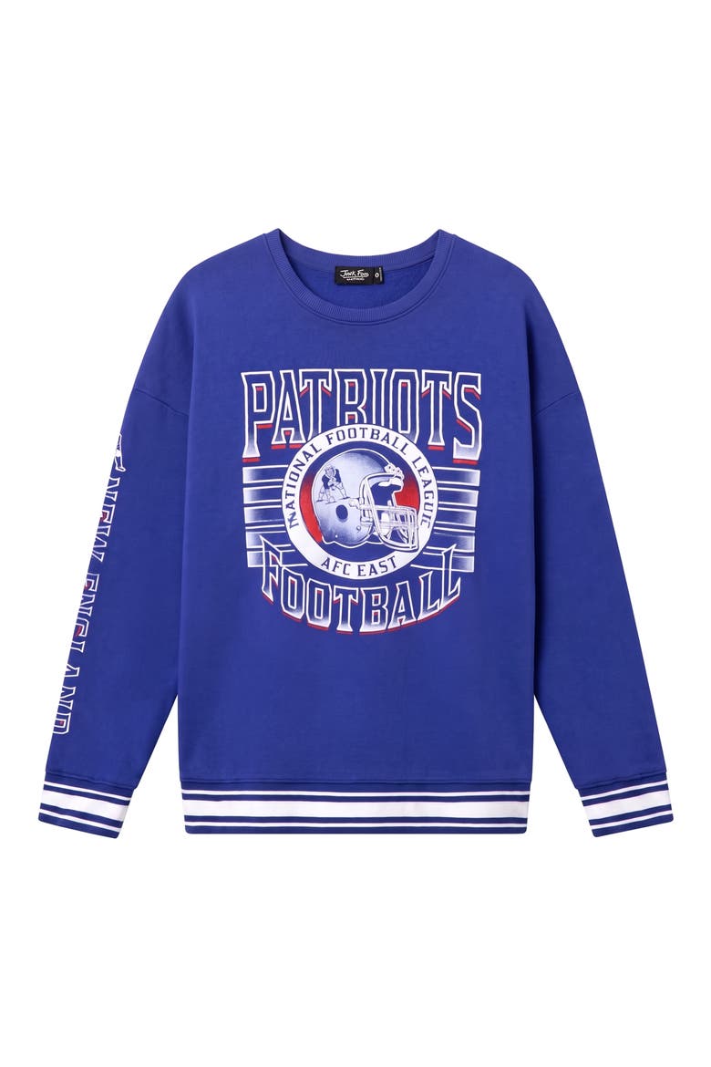 New England Patriots Striped Rib Fleece Sweatshirt, Main, color, LIBERTY