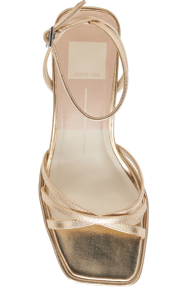 Dolce Vita Manji Ankle Strap Sandal, Alternate, color, Light Gold Metallic