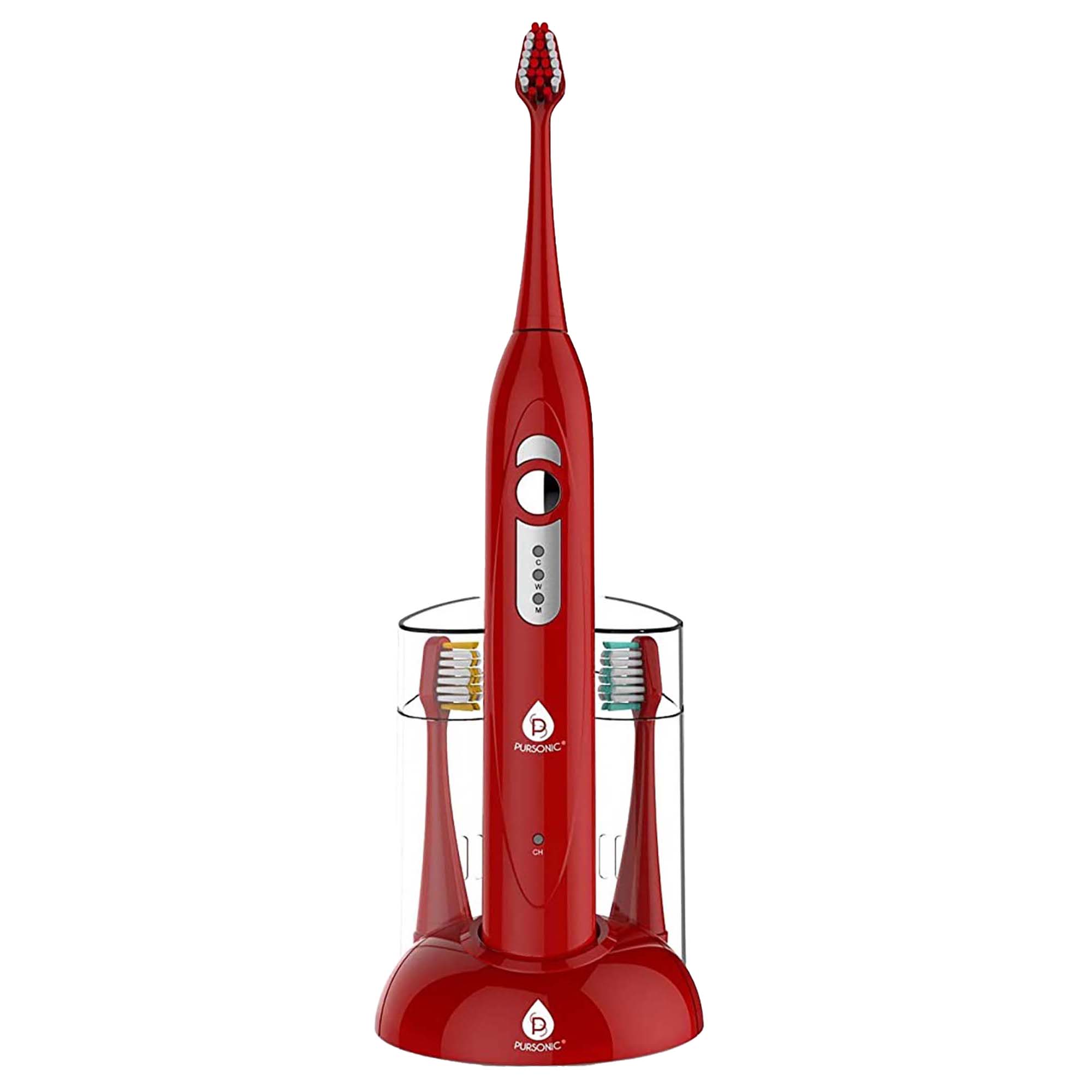 Pursonic Spm Sonic Movement Rechargeable Electric Toothbrush In Red