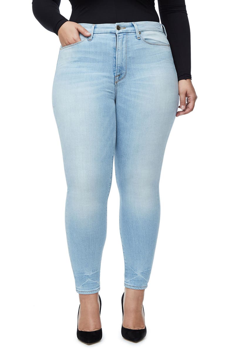 Good American Good Legs High Waist Crop Skinny Jeans, Alternate, color, Blue124