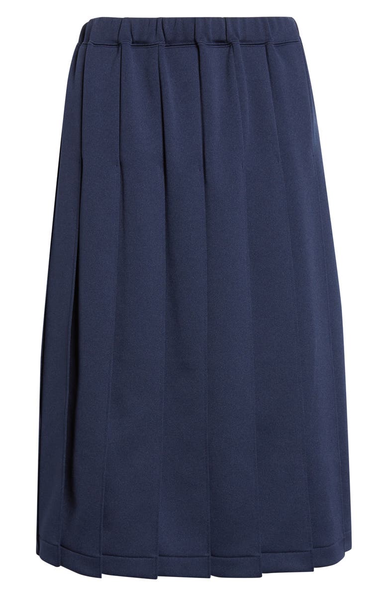 Comme des Garçons Girl Pleated Jersey Midi Skirt, Main, color, Navy
