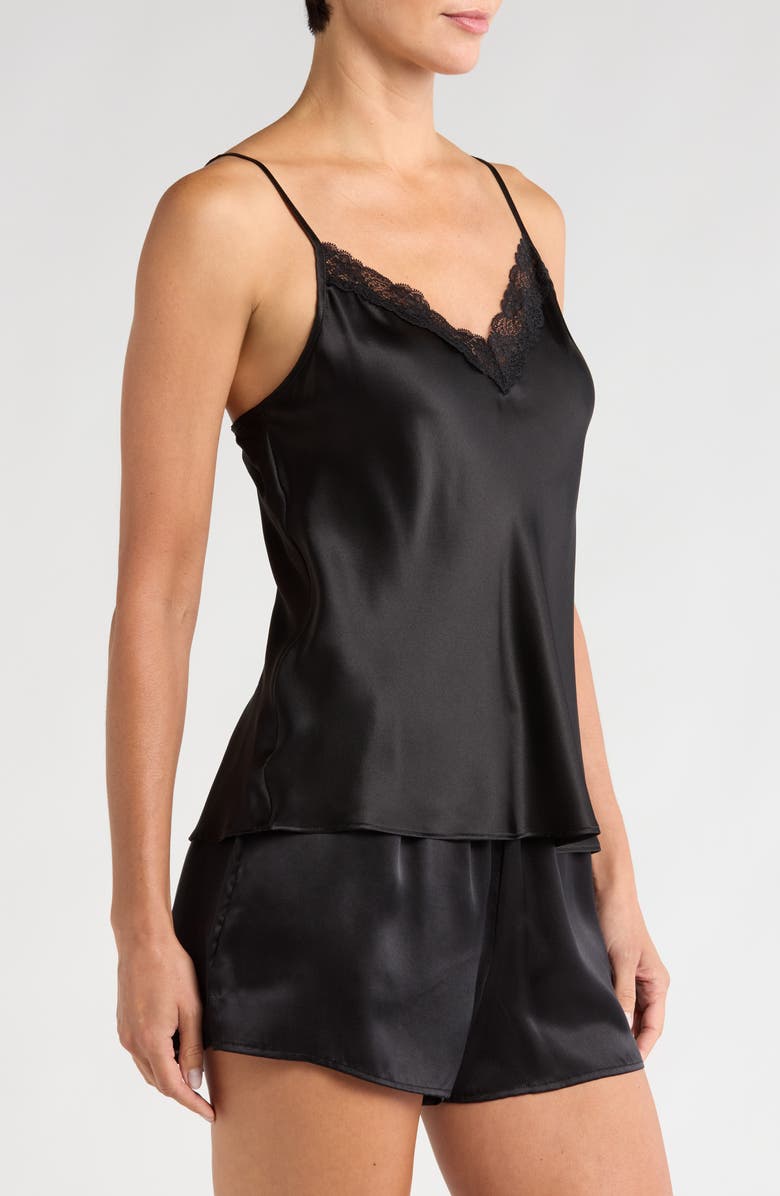 Etam Milky Silk Camisole, Alternate, color, Black