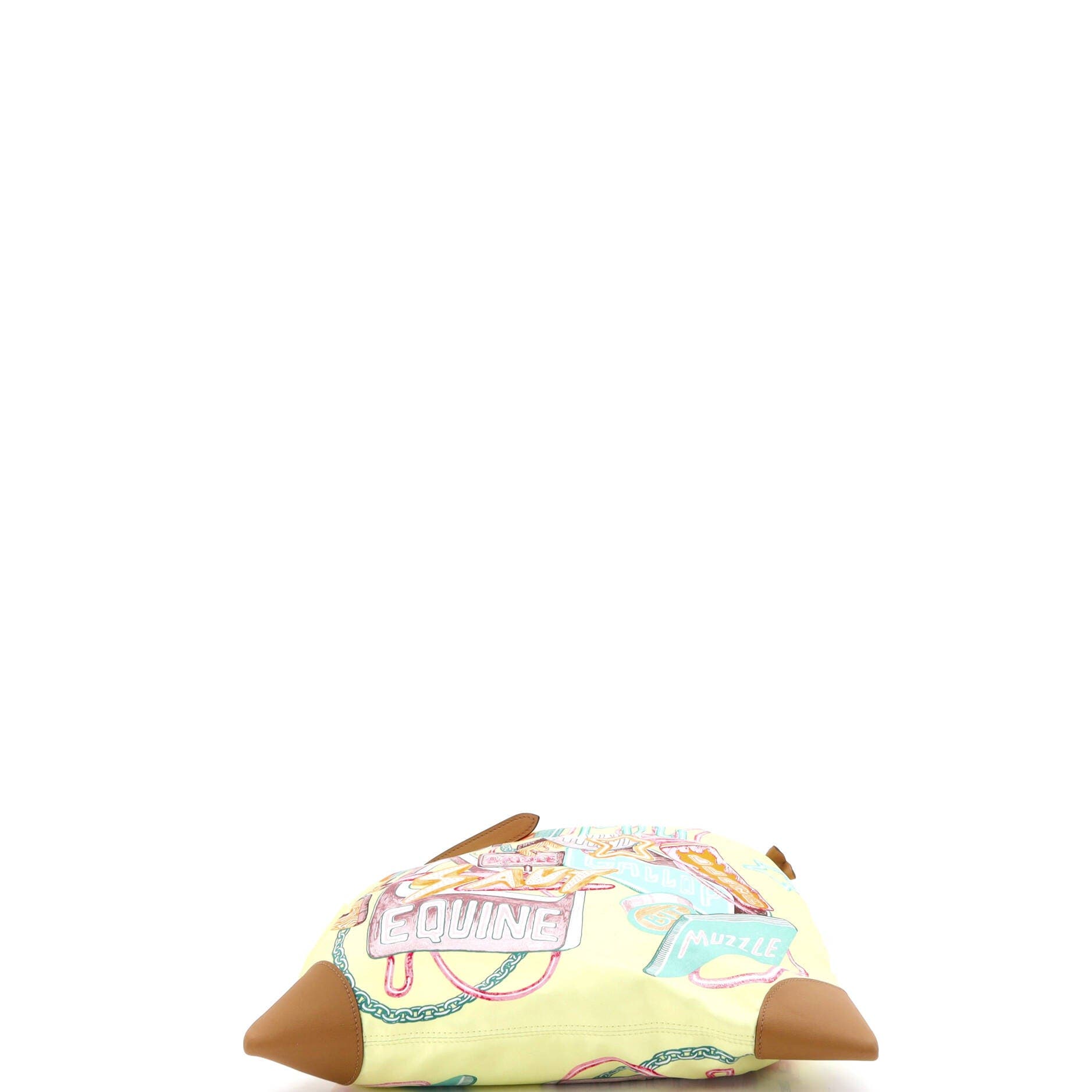 Pre-Owned Hermes Silky City Bag Printed Silk and Leather PM, Alternate, color, Yellow