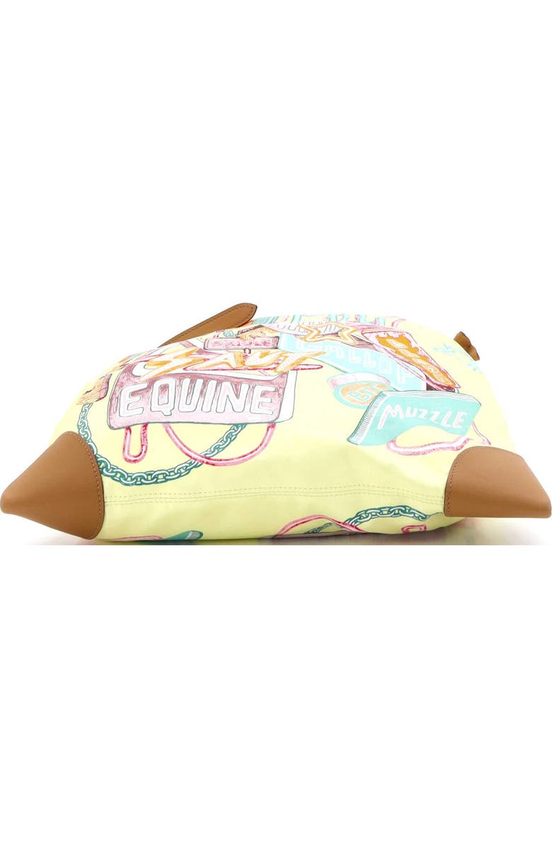 Pre-Owned Hermes Silky City Bag Printed Silk and Leather PM, Alternate, color, Yellow