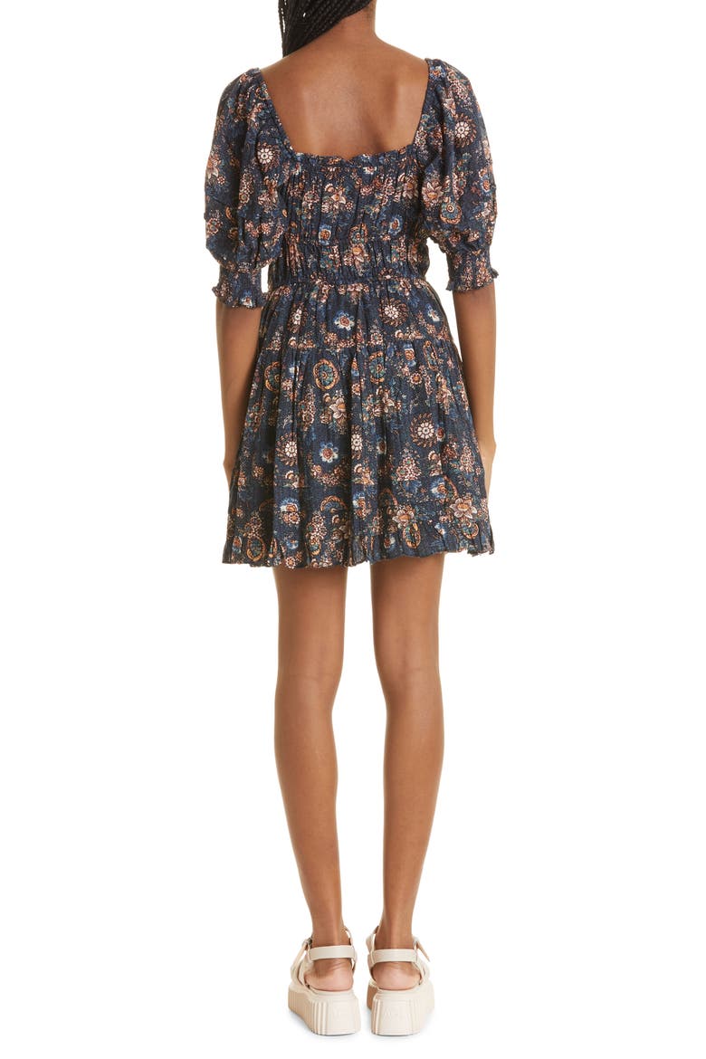 Juniper Floral Minidress, Alternate, color, TWILIGHT