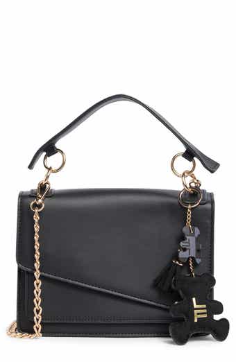 Top Handle Faux Leather Crossbody Bag