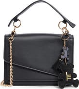 London Fog Top Handle Faux Leather Crossbody Bag