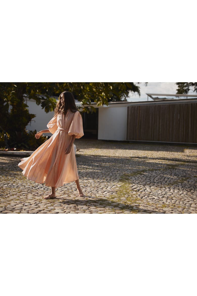 Bromelia Dress, Alternate, color, HOT PEACH