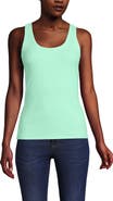 Lands' End Pointelle Rib UNeck Tank
