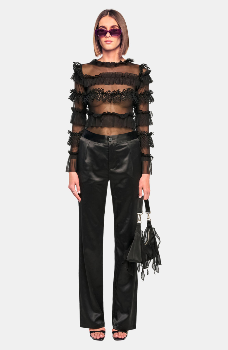 OW Collection GRACE Bodysuit, Alternate, color, Black