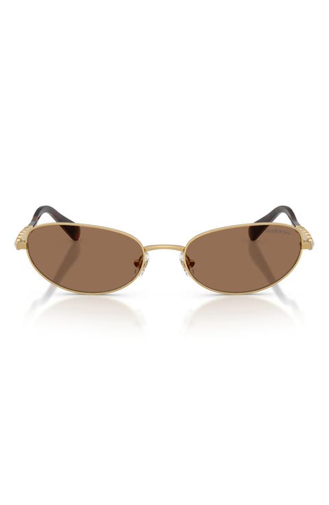 56mm Oval Sunglasses