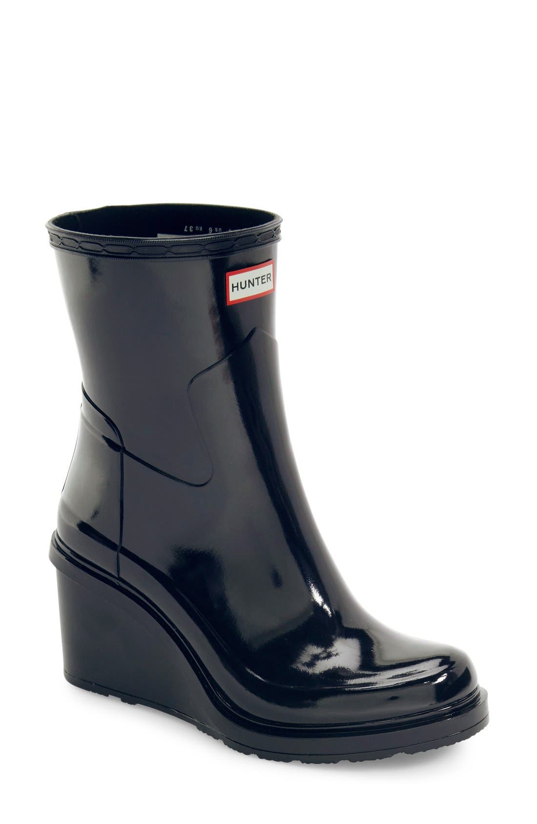 Hunter Original Refined Wedge Rain Boot, Main, color, 
