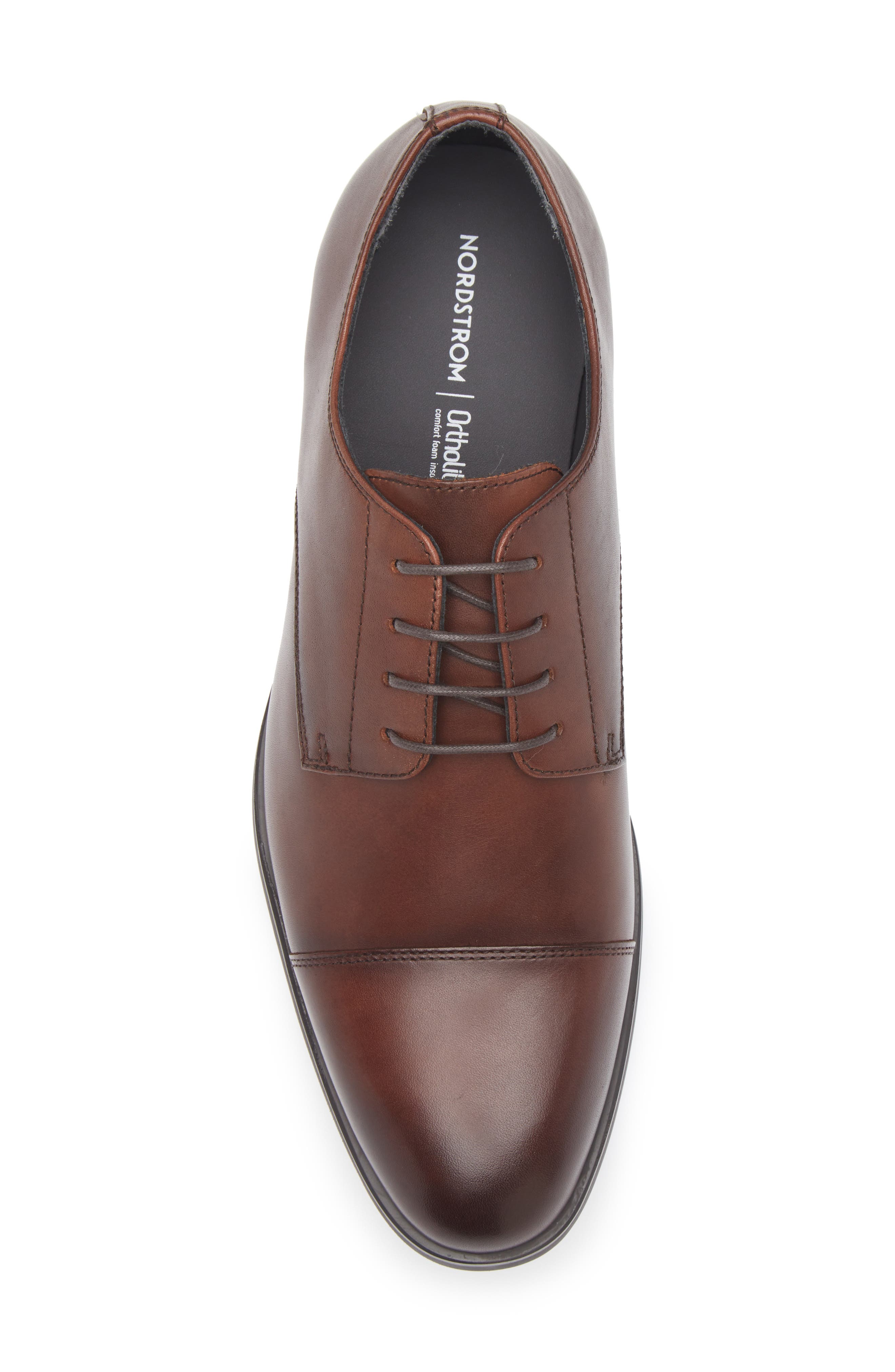 Nordstrom Elliott Cap Toe Lace-Up Derby, Alternate, color, Brown Sepia