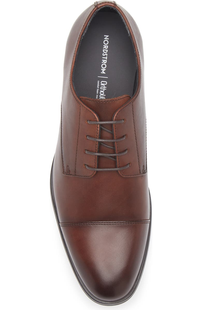 Nordstrom Elliott Cap Toe Lace-Up Derby, Alternate, color, Brown Sepia