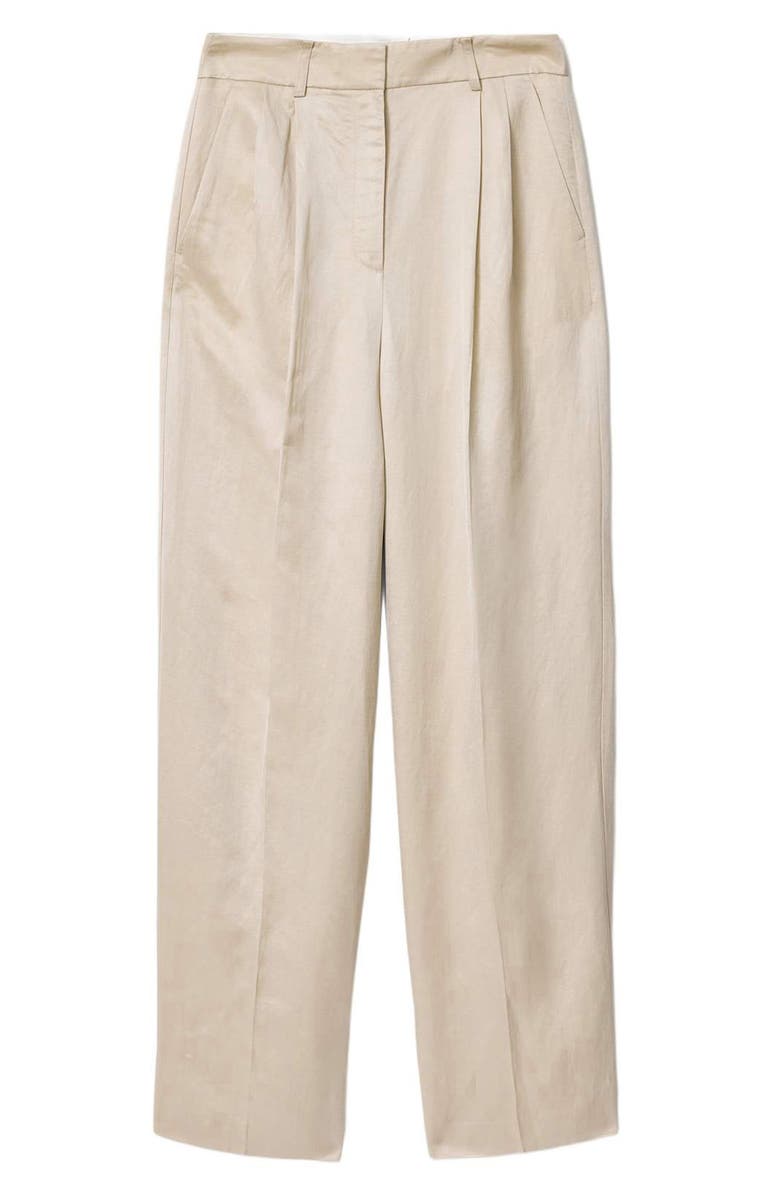 AllSaints Helena Pleated Pants, Alternate, color, Stone