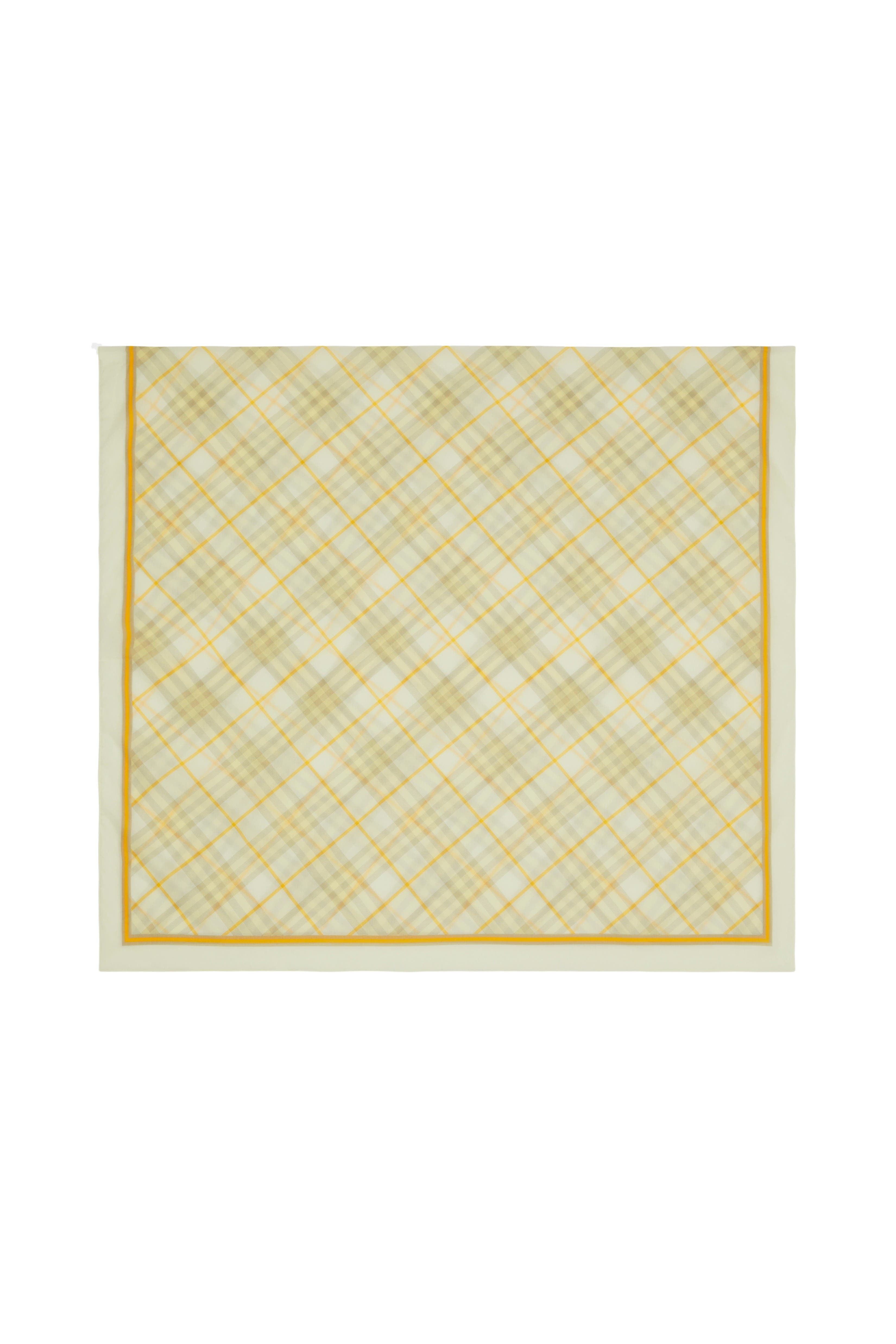 Burberry Check Cotton Scarf, Alternate, color, Wheat