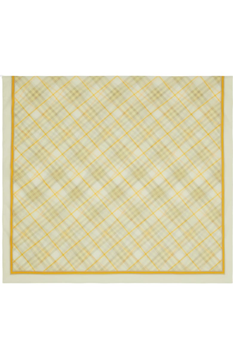 Burberry Check Cotton Scarf, Alternate, color, Wheat