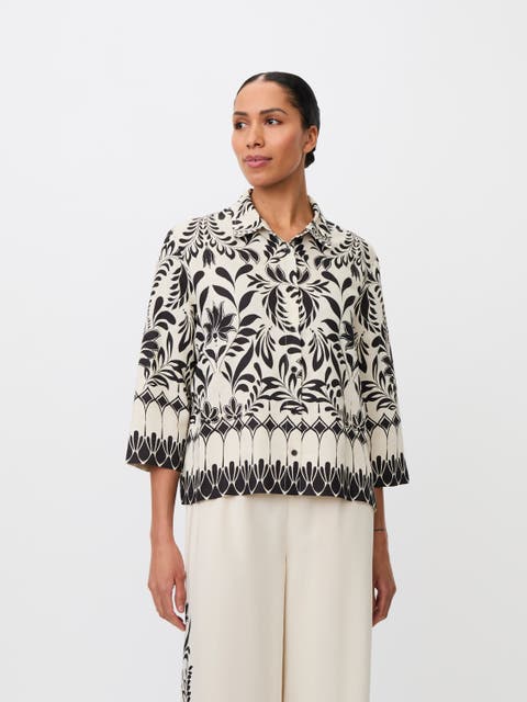 Maisolde Garden Collared Relaxed Shirt