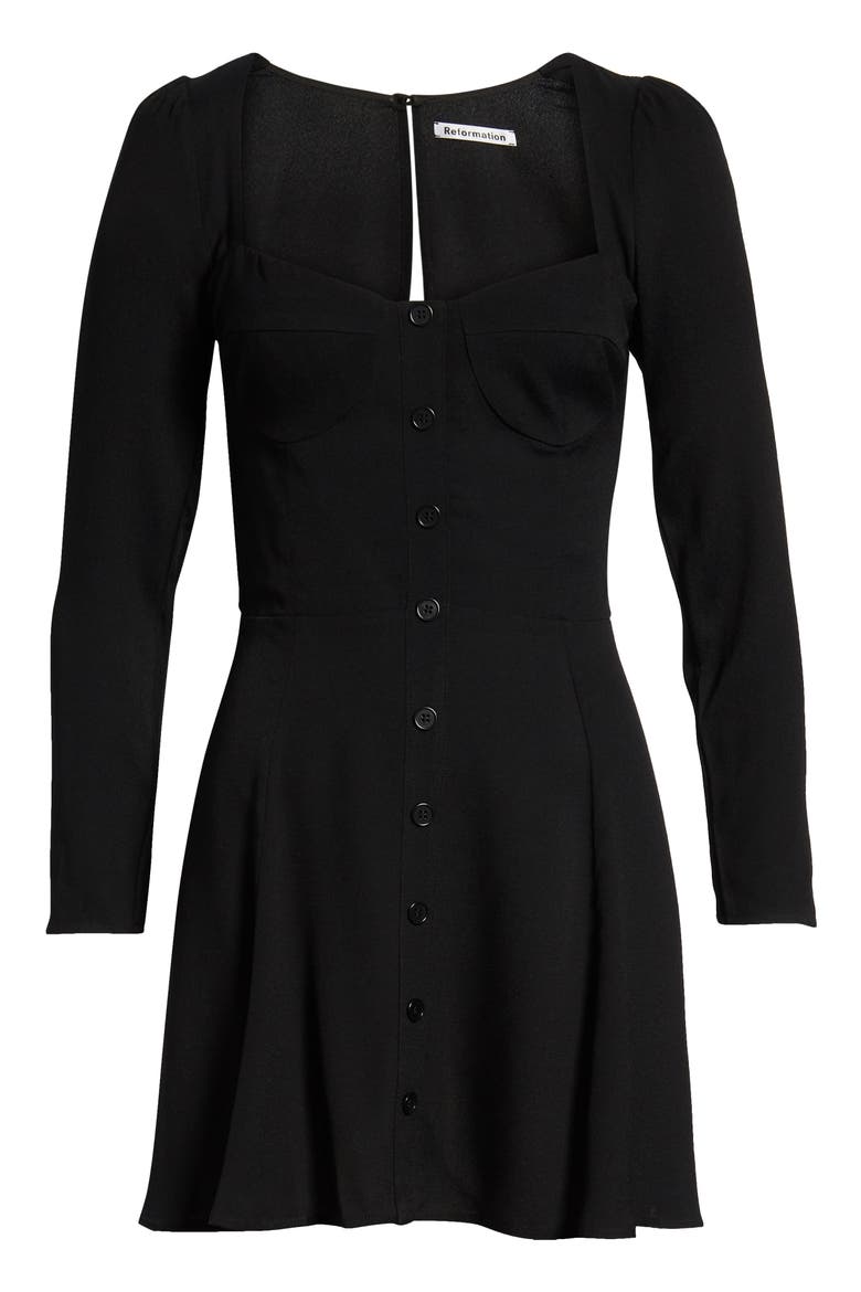 Milla Fit & Flare Minidress, Alternate, color, BLACK