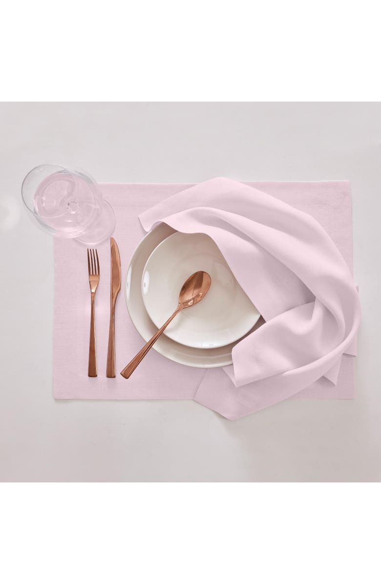 Solino Home Linen Placemats - Sonoma, 14" x 19" Inch, Alternate, color, Ice Lilac