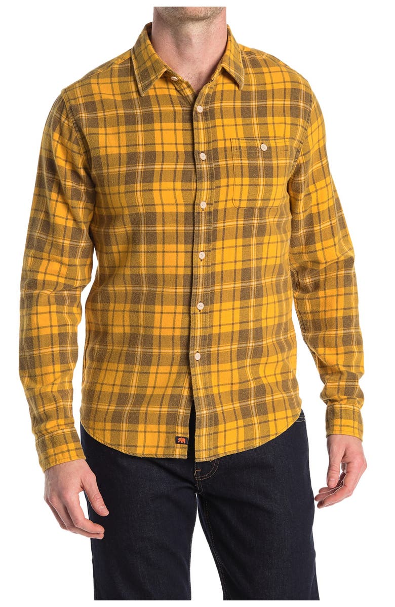 The Normal Brand Stephen Regular Fit Gingham Flannel Button-Up Shirt, Main, color,