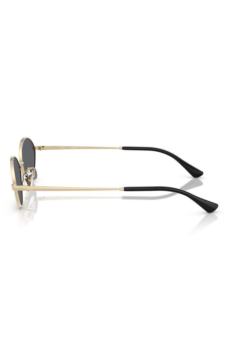 Ray-Ban Kai 56mm Polarized Oval Sunglases, Alternate, color, Pale Gold / Dark Grey Polar
