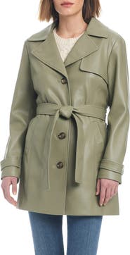 Sanctuary Faux Leather Trench Coat
