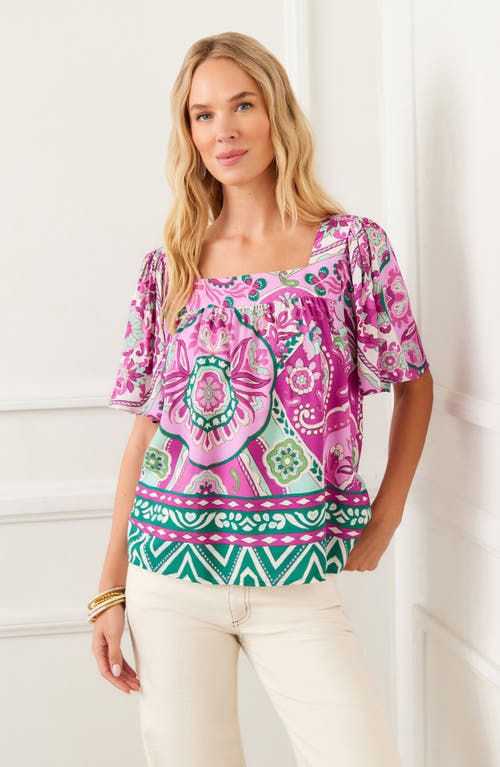 Karen Kane Plus Size Flare Sleeve Square Neck Top