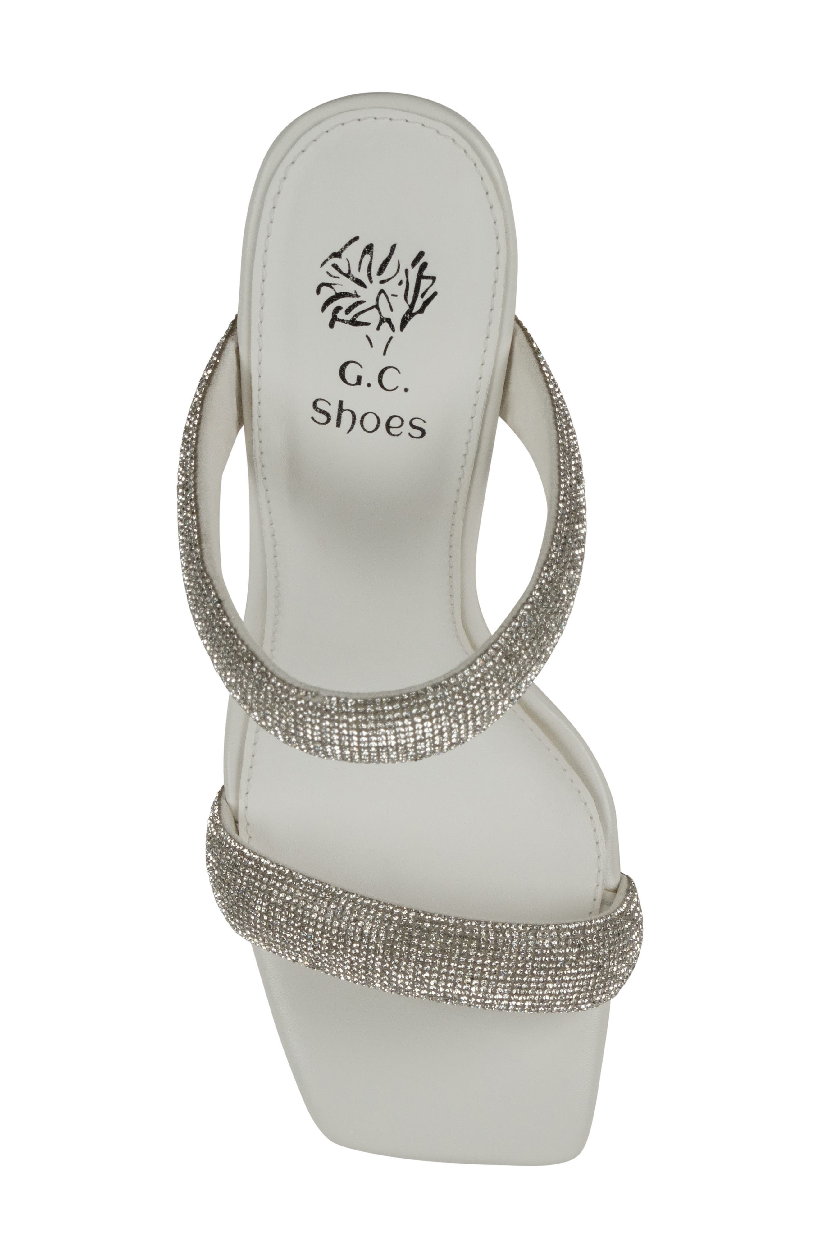 GOOD CHOICE NEW YORK Luella Embellished Slide Sandal, Alternate, color, White
