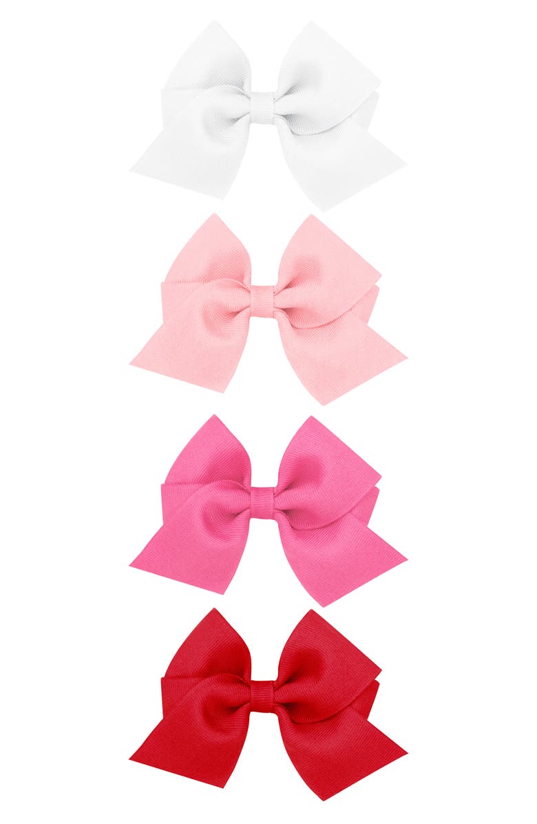 PLH Bows Set of 4 Grosgrain Bow Hair Clips, Main, color,
