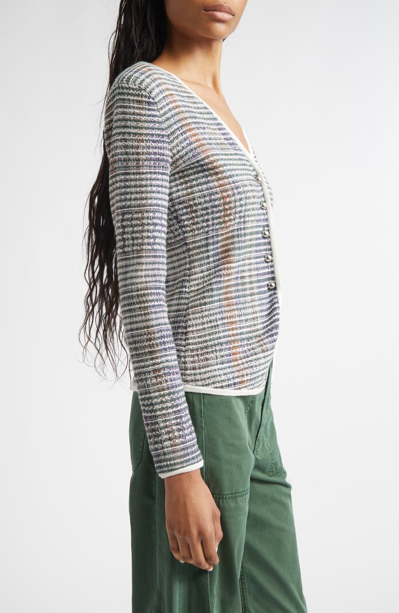 Veronica Beard Nadialine Knit Jacket, Alternate, color, Dark Hunter Green Multi