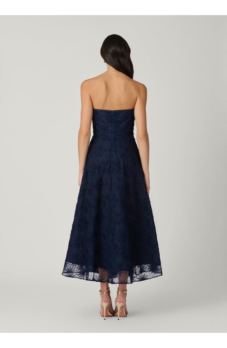 Shoshanna Midnight McCall Embroidered Mesh Dress, Alternate, color, Navy