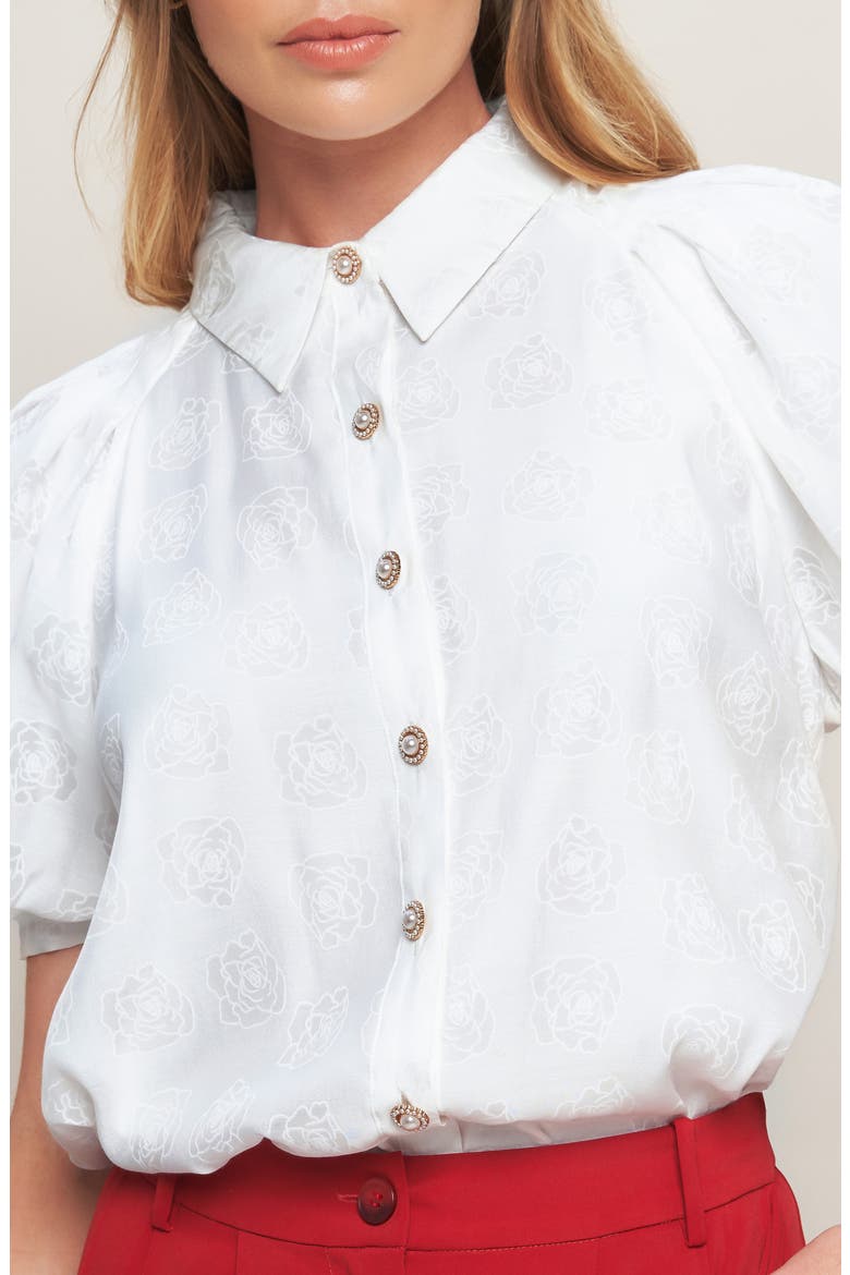 Button Front Top, Alternate, color, IVORY