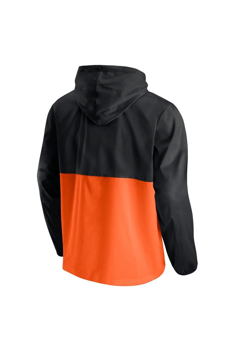 Men's Fanatics Branded Black/Orange Philadelphia Flyers Thrill Seeker Anorak Half-Zip Jacket, Alternate, color, Black
