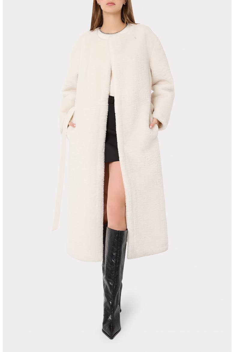 Galia Faux Fur Coat, Main, color, IVORY