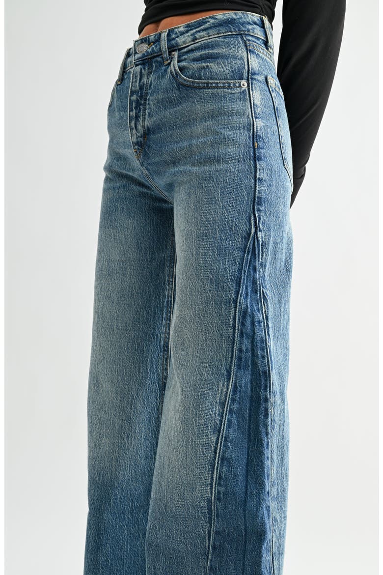 Two-Tone Contrast Panel High Rise Wide Leg Pant, Alternate, color, Two-Tone Blue