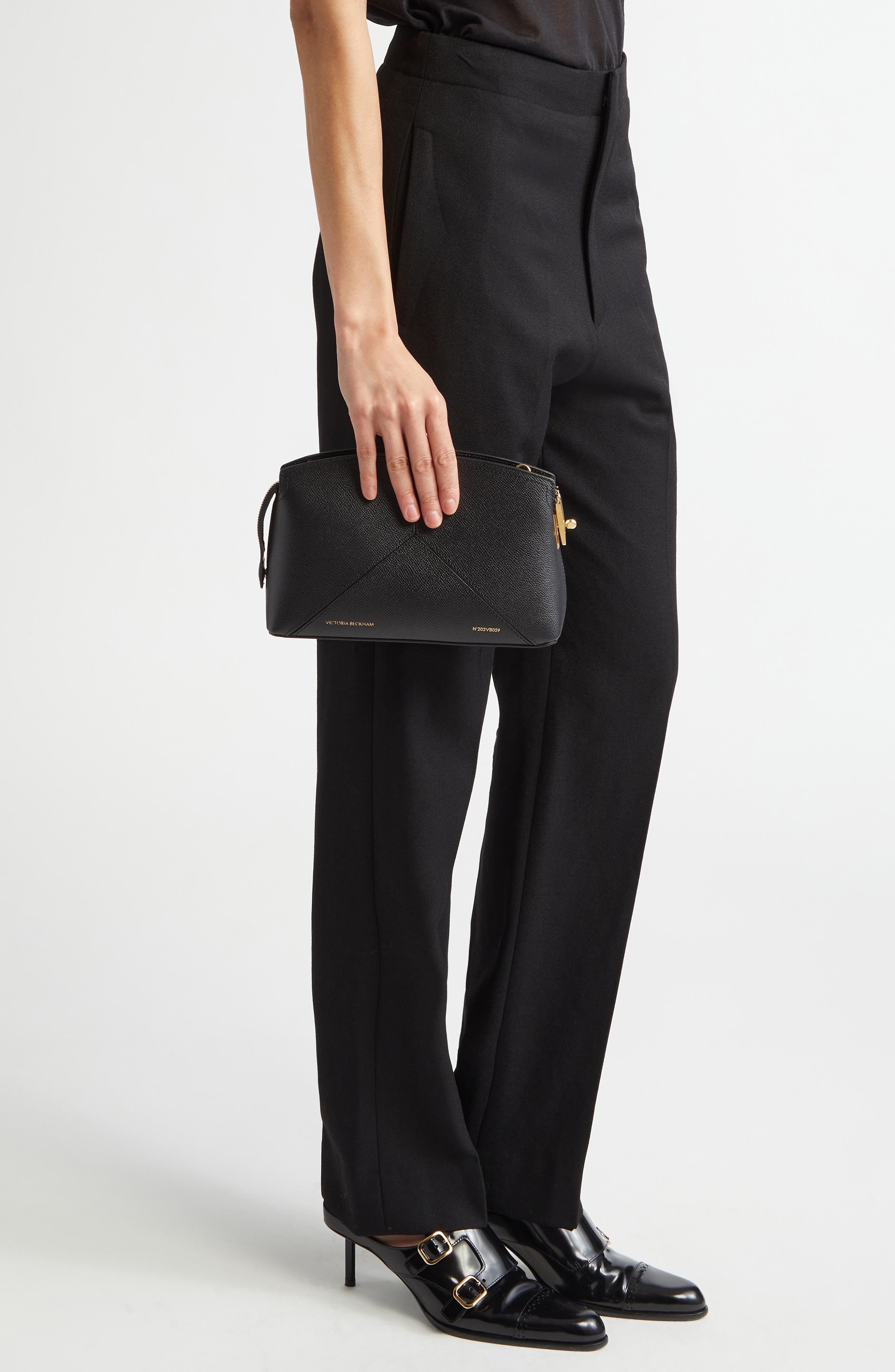 Victoria Beckham The Victoria Leather Crossbody Bag, Alternate, color, 